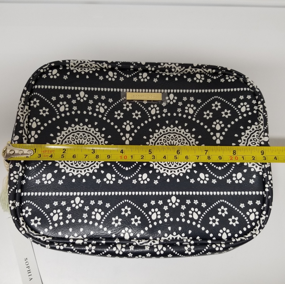 Sophia Joy Blue Paisley Double Sided Zip Top Travel Makeup Accessory Case NWT - Picture 10 of 11